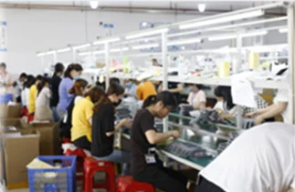 QC line where every phone case is manually inspected before packing