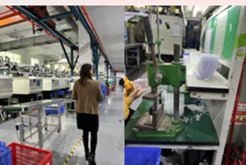 Injection molding workshop with production lines